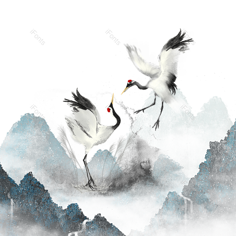 水墨图片,中国风元素,简约PNG,免抠素材